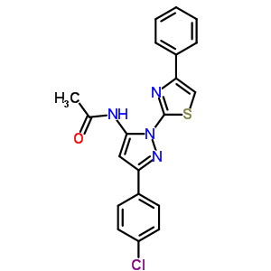 74101-28-3  N-[3-(4-chlorophenyl)-1-(4-phenyl-1,3-thiazol-2-yl)-1H-pyrazol-5-yl]acetamide