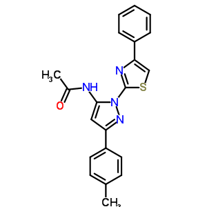 74101-30-7  N-[3-(4-methylphenyl)-1-(4-phenyl-1,3-thiazol-2-yl)-1H-pyrazol-5-yl]acetamide