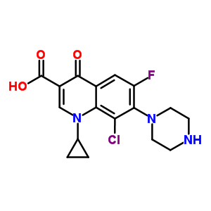 99696-22-7  8-chloro-1-cyclopropyl-6-fluoro-4-oxo-7-piperazin-1-yl-1,4-dihydroquinoline-3-carboxylic acid