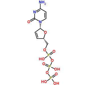 121626-79-7  triphosphoric acid, mono[[(2S,5R)-5-(4-amino-2-oxo-1(2H)-pyrimidinyl)-2,5-dihydro-2-furanyl]methyl] ester