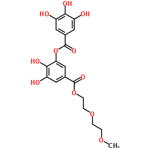 132029-54-0  2,3-dihydroxy-5-{[2-(2-methoxyethoxy)ethoxy]carbonyl}phenyl 3,4,5-trihydroxybenzoate