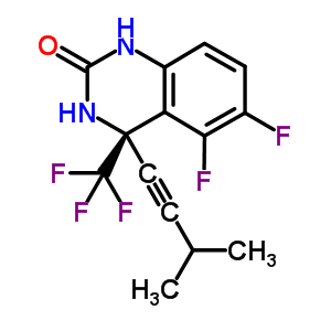 214287-92-0  (4S)-5,6-difloro-4-(3-metilbut-1-yn-1-il)-4- (triflorometil) -3,4-dihidrokinazolin-2 (1H) -on