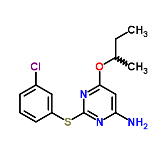 284681-49-8  2-[(3-chlorophenyl)sulfanyl]-6-(1-methylpropoxy)pyrimidin-4-amine