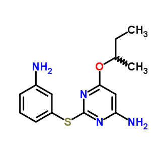 284681-56-7  2-[(3-aminophenyl)sulfanyl]-6-(1-methylpropoxy)pyrimidin-4-amine