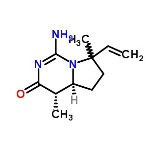 35471-10-4  (4S,4aS)-1-amino-7-ethenyl-4,7-dimethyl-4a,5,6,7-tetrahydropyrrolo[1,2-c]pyrimidin-3(4H)-one