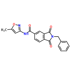 4418-73-9  2-benzyl-N-(5-methyl-1,2-oxazol-3-yl)-1,3-dioxo-2,3-dihydro-1H-isoindole-5-carboxamide