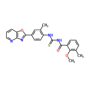 4550-01-0  2-methoxy-3-methyl-N-{[2-methyl-4-([1,3]oxazolo[4,5-b]pyridin-2-yl)phenyl]carbamothioyl}benzamide