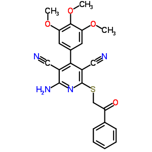 4590-95-8  2-amino-6-[(2-oxo-2-phenylethyl)sulfanyl]-4-(3,4,5-trimethoxyphenyl)pyridine-3,5-dicarbonitrile