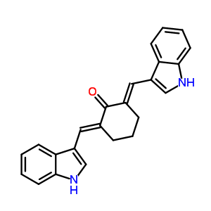 53013-60-8  (2E,6E)-2,6-bis(1H-indol-3-ylmethylidene)cyclohexanone