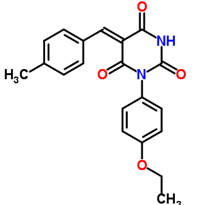 5731-20-4  (5Z)-1-(4-ethoxyphenyl)-5-(4-methylbenzylidene)pyrimidine-2,4,6(1H,3H,5H)-trione