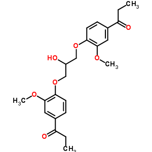 5755-58-8  1,1'-{(2-hydroxypropane-1,3-diyl)bis[oxy(3-methoxybenzene-4,1-diyl)]}dipropan-1-one