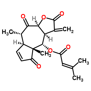 58262-52-5  (3aS,4S,4aR,7aS,8S,9aS)-4a,8-dimethyl-3-methylidene-2,5,9-trioxo-2,3,3a,4,4a,5,7a,8,9,9a-decahydroazuleno[6,5-b]furan-4-yl 3-methylbut-2-enoate