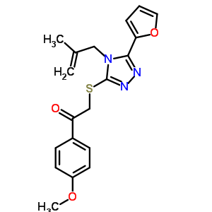 5867-32-3  2-{[5-(furan-2-yl)-4-(2-methylprop-2-en-1-yl)-4H-1,2,4-triazol-3-yl]sulfanyl}-1-(4-methoxyphenyl)ethanone