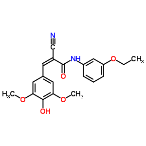 5906-91-2  (2Z)-2-cyano-N-(3-ethoxyphenyl)-3-(4-hydroxy-3,5-dimethoxyphenyl)prop-2-enamide