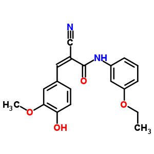 5908-38-3  (2Z)-2-cyano-N-(3-ethoxyphenyl)-3-(4-hydroxy-3-methoxyphenyl)prop-2-enamide