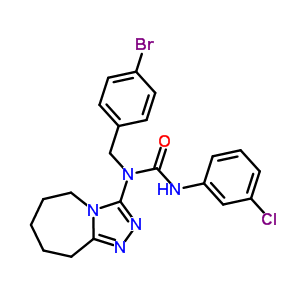 6998-67-0  1-(4-bromobenzyl)-3-(3-chlorophenyl)-1-(6,7,8,9-tetrahydro-5H-[1,2,4]triazolo[4,3-a]azepin-3-yl)urea