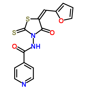 72732-41-3  N-[(5E)-5-(furan-2-ylmethylidene)-4-oxo-2-thioxo-1,3-thiazolidin-3-yl]pyridine-4-carboxamide