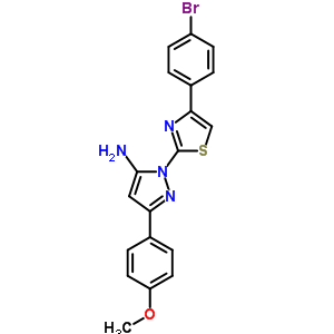 74101-17-0  1-[4-(4-bromophenyl)-1,3-thiazol-2-yl]-3-(4-methoxyphenyl)-1H-pyrazol-5-amine
