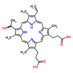 77222-65-2  3,3'-[7-ethenyl-12-(1-hydroxyethyl)-3,8,13,17-tetramethylporphyrin-2,18-diyl]dipropanoic acid