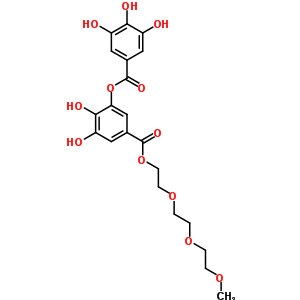 132005-27-7  2,3-dihydroxy-5-(2,5,8,11-tetraoxadodecan-1-oyl)phenyl 3,4,5-trihydroxybenzoate