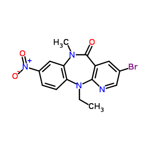 133626-91-2  3-bromo-11-ethyl-6-methyl-8-nitro-6,11-dihydro-5H-pyrido[2,3-b][1,5]benzodiazepin-5-one