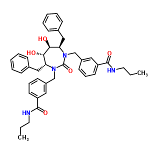 167824-77-3  3,3'-{[(4R,5S,6S,7R)-4,7-dibenzyl-5,6-dihydroxy-2-oxo-1,3-diazepane-1,3-diyl]dimethanediyl}bis(N-propylbenzamide)