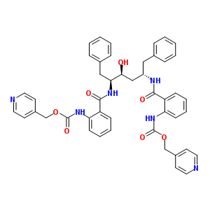 173094-30-9  4-pyridylmethyl N-[2-[[(1S,2S,4S)-1-benzyl-2-hydroxy-5-phenyl-4-[[2-(4-pyridylmethoxycarbonylamino)benzoyl]amino]pentyl]carbamoyl]phenyl]carbamate