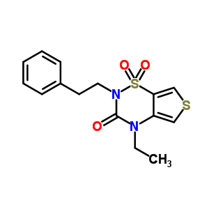 214916-40-2  4-ethyl-2-(2-phenylethyl)-2H-thieno[3,4-e][1,2,4]thiadiazin-3(4H)-one 1,1-dioxide