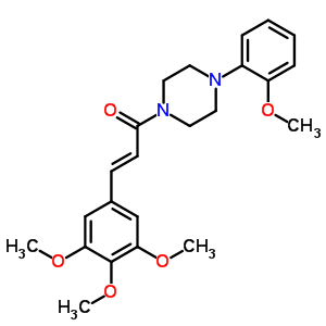 23776-38-7  (2E)-1-[4-(2-methoxyphenyl)piperazin-1-yl]-3-(3,4,5-trimethoxyphenyl)prop-2-en-1-one