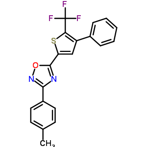 256414-84-3  3-(4-methylphenyl)-5-[4-phenyl-5-(trifluoromethyl)thiophen-2-yl]-1,2,4-oxadiazole
