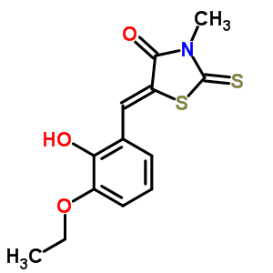 402932-19-8  (5Z)-5-(3-ethoxy-2-hydroxybenzylidene)-3-methyl-2-thioxo-1,3-thiazolidin-4-one