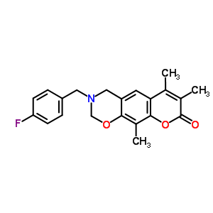 4580-60-3  3-(4-fluorobenzyl)-6,7,10-trimethyl-3,4-dihydro-2H,8H-chromeno[6,7-e][1,3]oxazin-8-one
