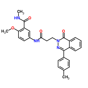 4864-93-1  2-methoxy-N-methyl-5-({3-[4-(4-methylphenyl)-1-oxophthalazin-2(1H)-yl]propanoyl}amino)benzamide