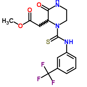 4903-83-7  methyl (3-oxo-1-{[3-(trifluoromethyl)phenyl]carbamothioyl}piperazin-2-yl)acetate