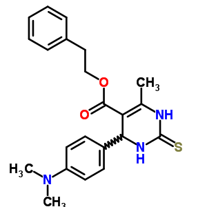 5478-15-9  2-phenylethyl 4-[4-(dimethylamino)phenyl]-6-methyl-2-thioxo-1,2,3,4-tetrahydropyrimidine-5-carboxylate