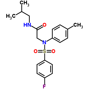5731-35-1  N~2~-[(4-fluorophenyl)sulfonyl]-N~2~-(4-methylphenyl)-N-(2-methylpropyl)glycinamide