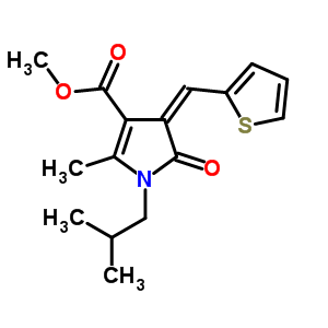 5896-33-3  methyl (4Z)-2-methyl-1-(2-methylpropyl)-5-oxo-4-(thiophen-2-ylmethylidene)-4,5-dihydro-1H-pyrrole-3-carboxylate