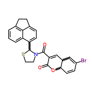 5929-52-2  6-bromo-3-{[2-(1,2-dihydroacenaphthylen-5-yl)-1,3-thiazolidin-3-yl]carbonyl}-4a,8a-dihydro-2H-chromen-2-one