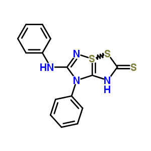 67066-05-1  7-phenyl-6-(phenylamino)-1,7-dihydro-2H-4lambda~4~-[1,2,4]thiadiazolo[1,5-b][1,2,4]dithiazole-2-thione