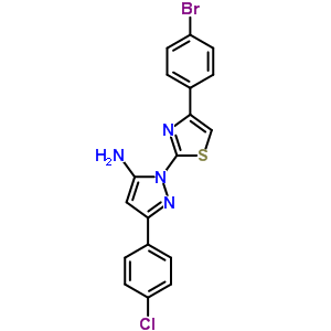 74114-54-8  1-[4-(4-bromophenyl)-1,3-thiazol-2-yl]-3-(4-chlorophenyl)-1H-pyrazol-5-amine