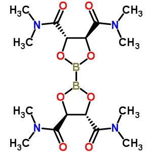 230299-42-0  (4S,4'S,5S,5'S)-N,N,N',N',N'',N'',N''',N'''-octamethyl-2,2'-bi-1,3,2-dioxaborolane-4,4',5,5'-tetracarboxamide