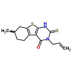 307512-22-7  7-methyl-3-prop-2-en-1-yl-2-thioxo-2,3,5,6,7,8-hexahydro[1]benzothieno[2,3-d]pyrimidin-4(1H)-one