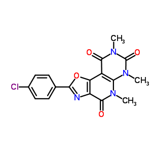 334668-86-9  2-(4-χλωροφαινυλο)-5,6,8-τριμεθυλο[1,3]οξαζολο[5',4':4,5]πυριδο[2,3-d]πυριμιδινο-4,7,9(5H,6H,8H)-τριόνη· 2-(4-χλωροφαινυλο)-5,6,8-τριμεθυλο-4,5,6,7,8,9-εξαϋδροπυριμίδιο[5',4»:5,6]πυριδο[3,4-D][1,3]οξαζολο-4,7,9-τριόνη·