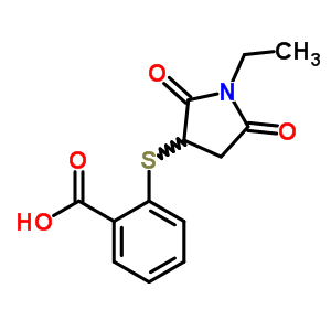 350030-47-6  2-[(1-ethyl-2,5-dioxopyrrolidin-3-yl)sulfanyl]benzoic acid