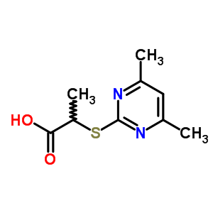 Propanoicacid, 2-[(4,6-dimethyl-2-pyrimidinyl)thio]-