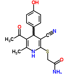 5314-25-0  2-{[5-acetyl-3-cyano-4-(4-hydroxyphenyl)-6-methyl-1,4-dihydropyridin-2-yl]sulfanyl}acetamide