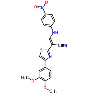 5622-96-8  (2E)-2-[4-(3,4-dimethoxyphenyl)-1,3-thiazol-2-yl]-3-[(4-nitrophenyl)amino]prop-2-enenitrile