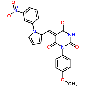 5972-51-0  (5Z)-1-(4-methoxyphenyl)-5-{[1-(3-nitrophenyl)-1H-pyrrol-2-yl]methylidene}pyrimidine-2,4,6(1H,3H,5H)-trione