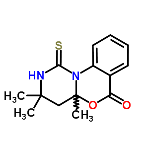 59743-16-7  3,3,4a-trimethyl-1-thioxo-2,3,4,4a-tetrahydro-1H,6H-pyrimido[1,6-a][3,1]benzoxazin-6-one