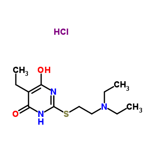 5979-84-0  2-{[2-(diethylamino)ethyl]sulfanyl}-5-ethyl-6-hydroxypyrimidin-4(3H)-one hydrochloride